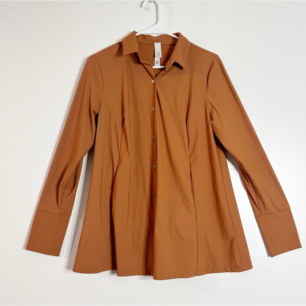 MarlaWynne copper button down shirt